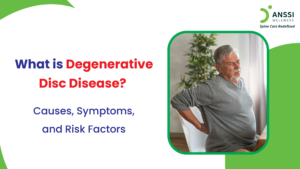 Degenerative Disc Disease (DDD) occurs due to the gradual breakdown of spinal discs, leading to pain, stiffness, and reduced mobility.